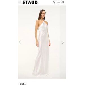 Staud Cadence Pearl Dress in white. Size 0